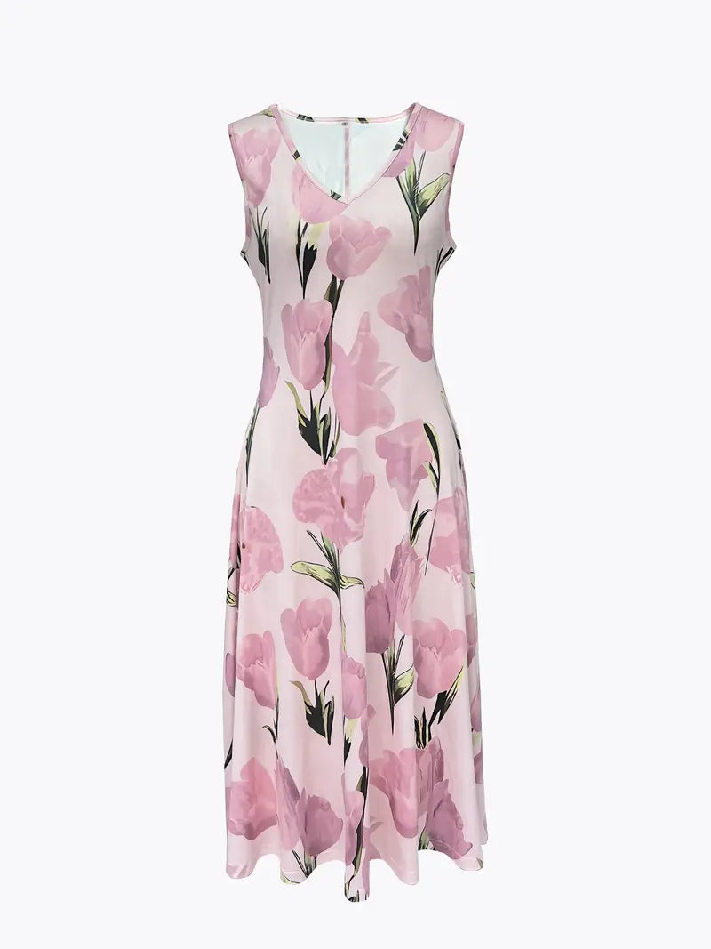 Adrianna | Women's Floral Maxi Dress Set with Cardigan