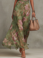 Azura | Women's Floral Halter Neck Maxi Dress