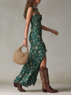 Beatriz | Women's Floral Slit Maxi Dress
