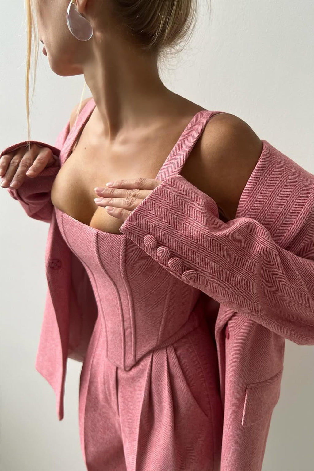 Bellamy | Women's Three Piece Herringbone Suit Set