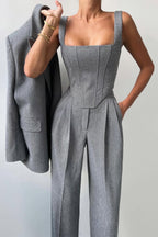 Bellamy | Women's Three Piece Herringbone Suit Set