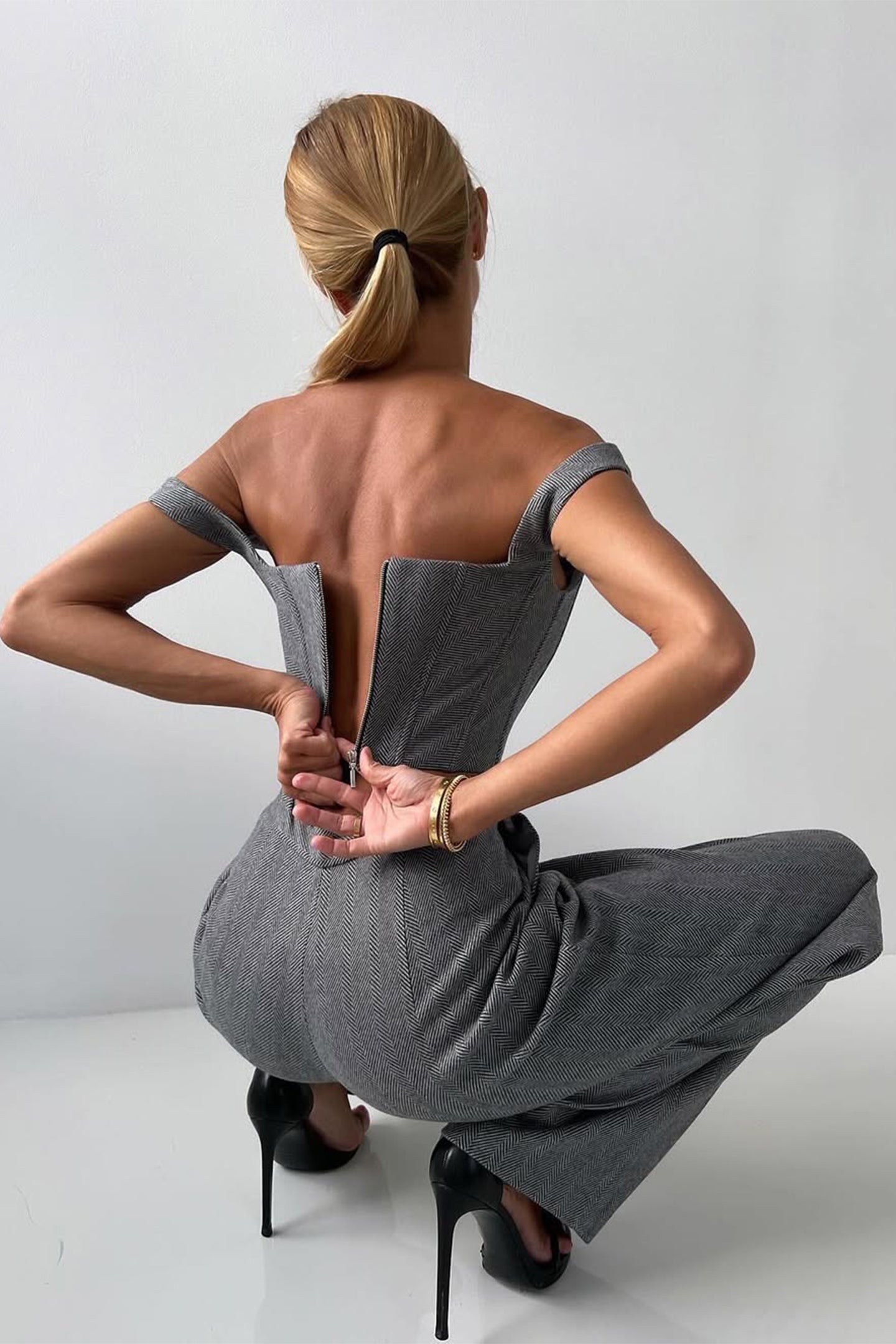 Bellamy | Women's Three Piece Herringbone Suit Set