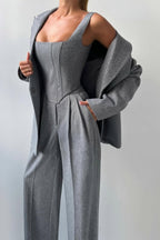 Bellamy | Women's Three Piece Herringbone Suit Set