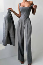 Bellamy | Women's Three Piece Herringbone Suit Set