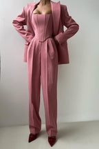 Bellamy | Women's Three Piece Herringbone Suit Set