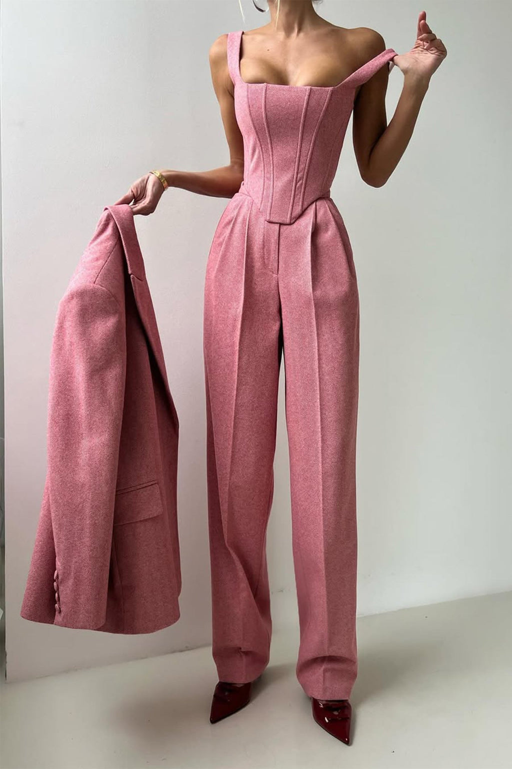 Bellamy | Women's Three Piece Herringbone Suit Set