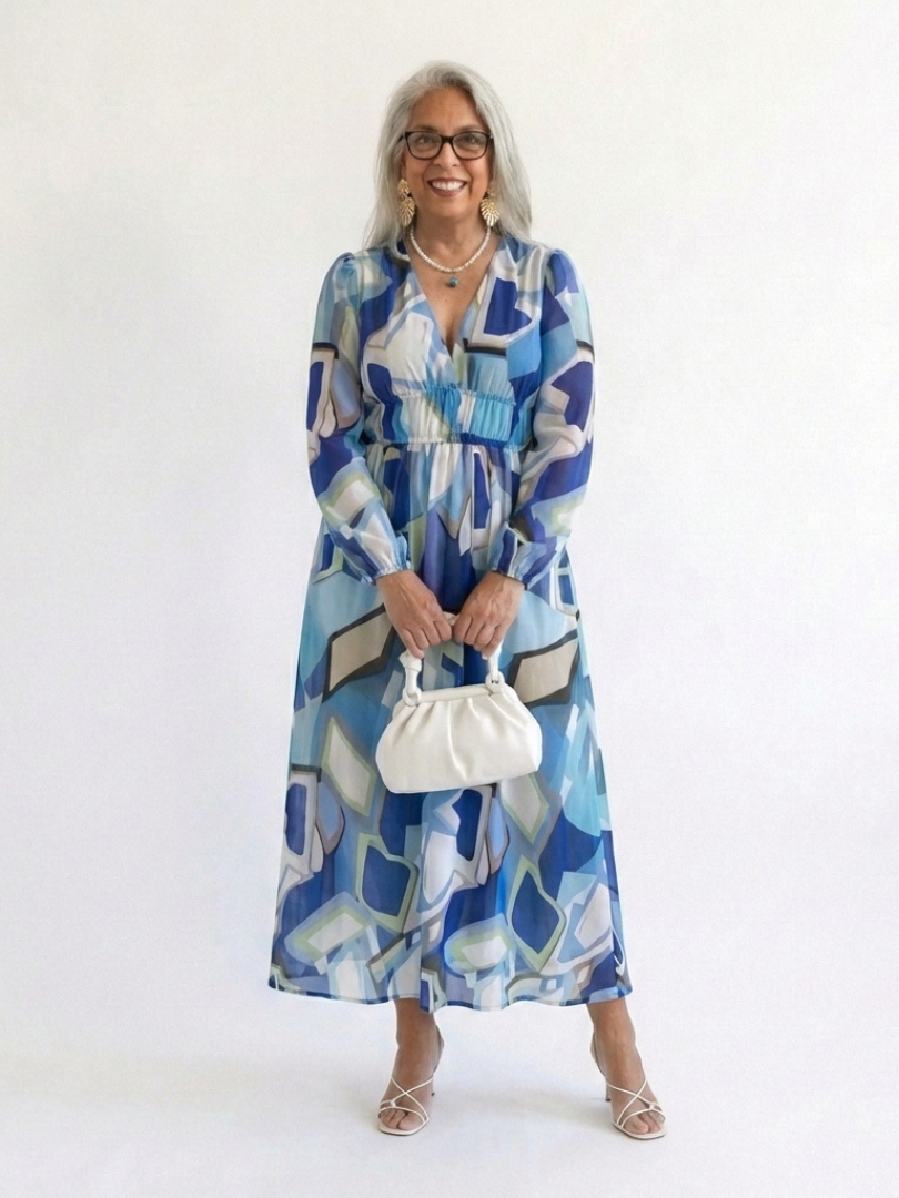 Camellia | Women's Floral Wrap Long Sleeve Maxi Dress