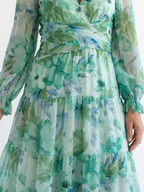 Camellia | Women's Floral Wrap Long Sleeve Maxi Dress