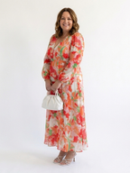 Camellia | Women's Floral Wrap Long Sleeve Maxi Dress