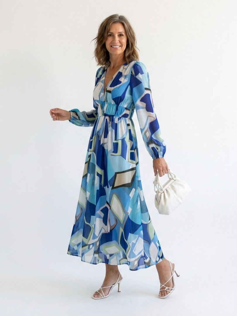 Camellia | Women's Floral Wrap Long Sleeve Maxi Dress