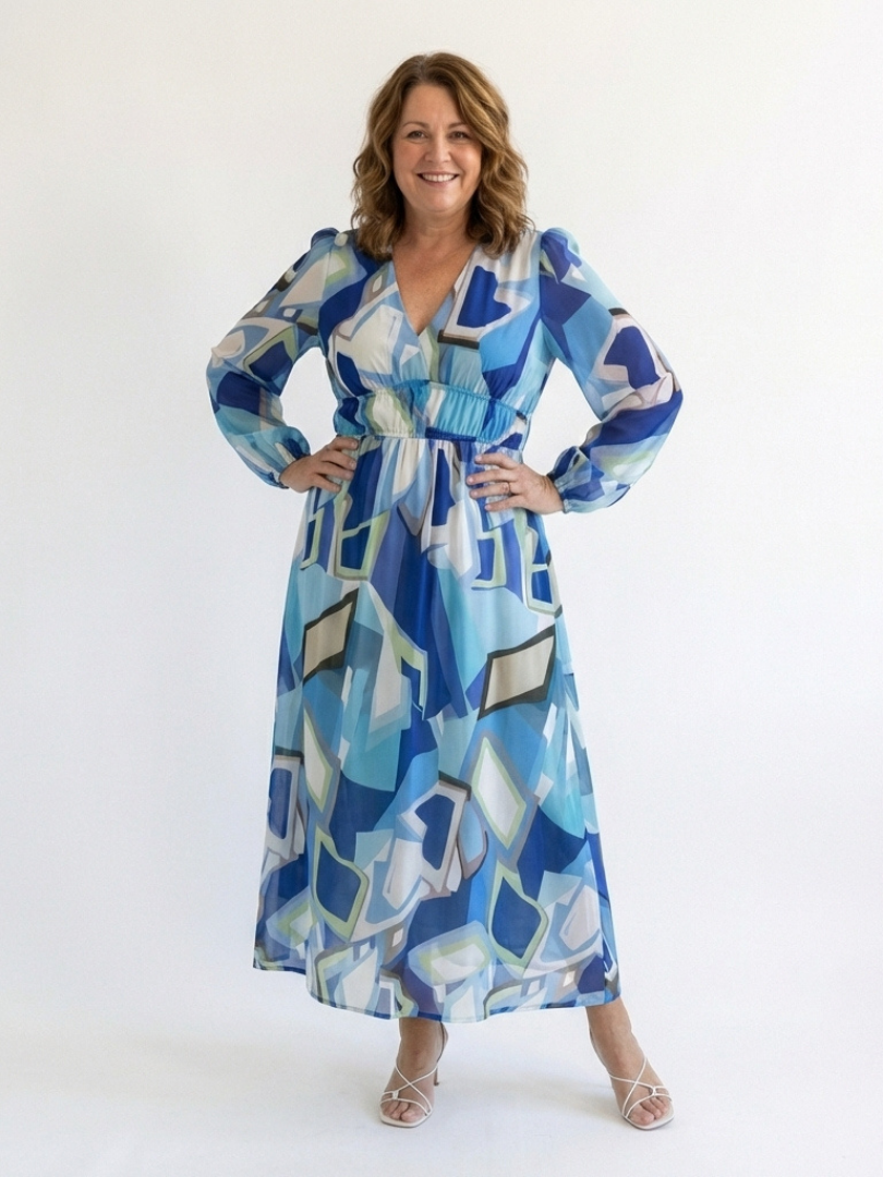 Camellia | Women's Floral Wrap Long Sleeve Maxi Dress