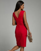 Cassia | Women's V-Neck Sleeveless Fitted Dress