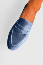 Elyra | Women's Blue Slip-On Loafers