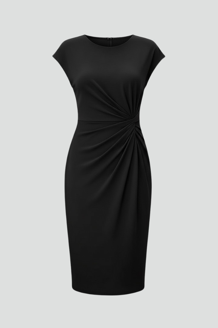 Minerva | Women's Ruched Waist Knee Length Dress