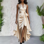 Ottavia | Women's Halter Neck Wrap Maxi Dress