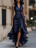 Ottavia | Women's Halter Neck Wrap Maxi Dress