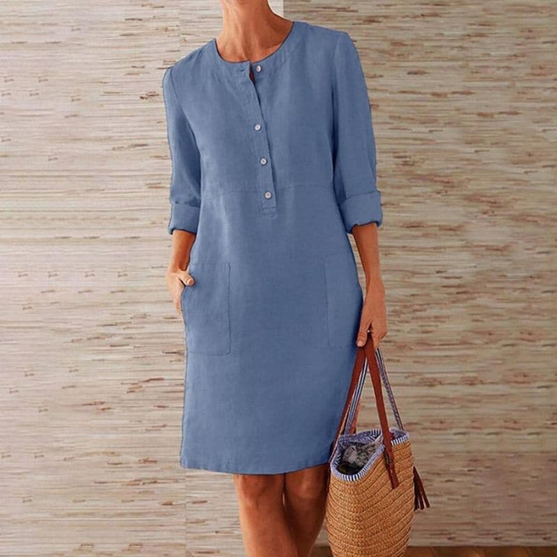 Raina | Women's Button Front Shift Dress
