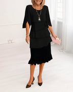 Rhianna | Women's Ruffle Midi Dress
