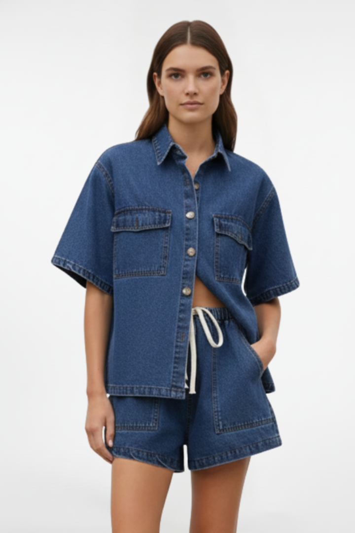 Rowan | Women's Short Sleeve Two Piece Set