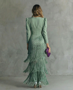 Saoirse | Women's Fringe V-Neck Maxi Dress