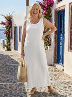 Talia | Women's Sleeveless Round Neck Midi Dress