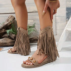Tatiana | Women's Fringe Ankle Strap Sandals