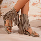 Tatiana | Women's Fringe Ankle Strap Sandals
