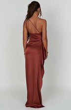 Thalia | Women's One Shoulder Slit Maxi Dress
