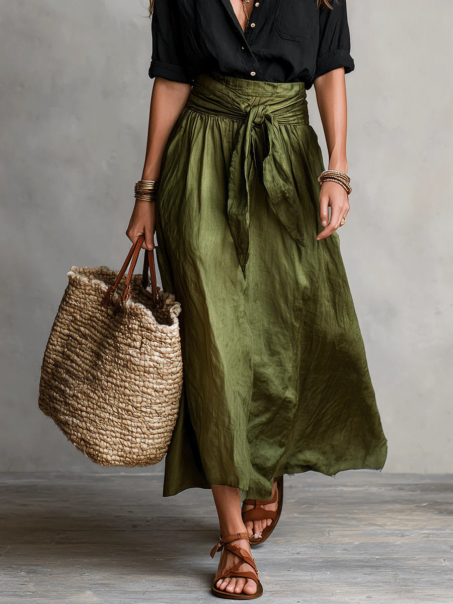 Thessaly | Women's Button Up Maxi Skirt Two Piece Set