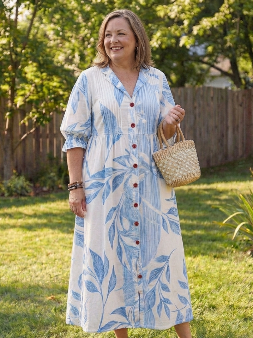 Wisteria | Women's Floral 3/4 Sleeve Maxi Dress